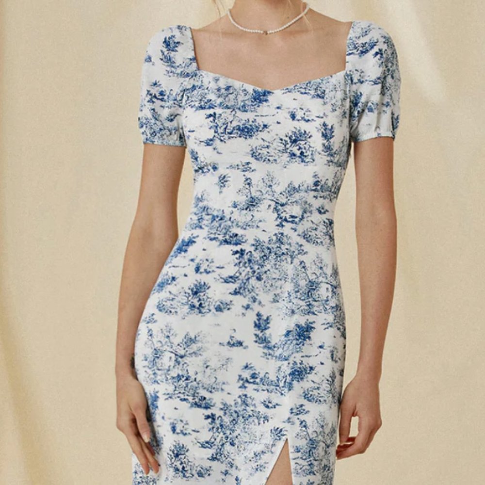 Floral Slit Midi Dress